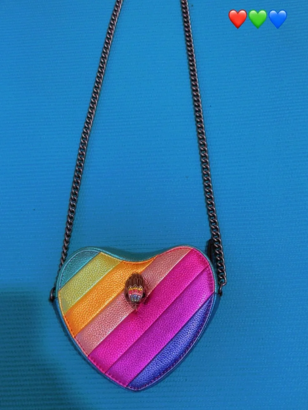 Rainbow Heart Crossbody Bag - Multicolor - Picture 1 of 2